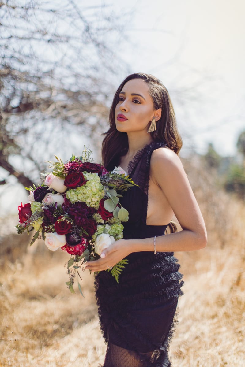 Woman In Ruffled Roses Ruffles & Roses - A Keene Sense of Style